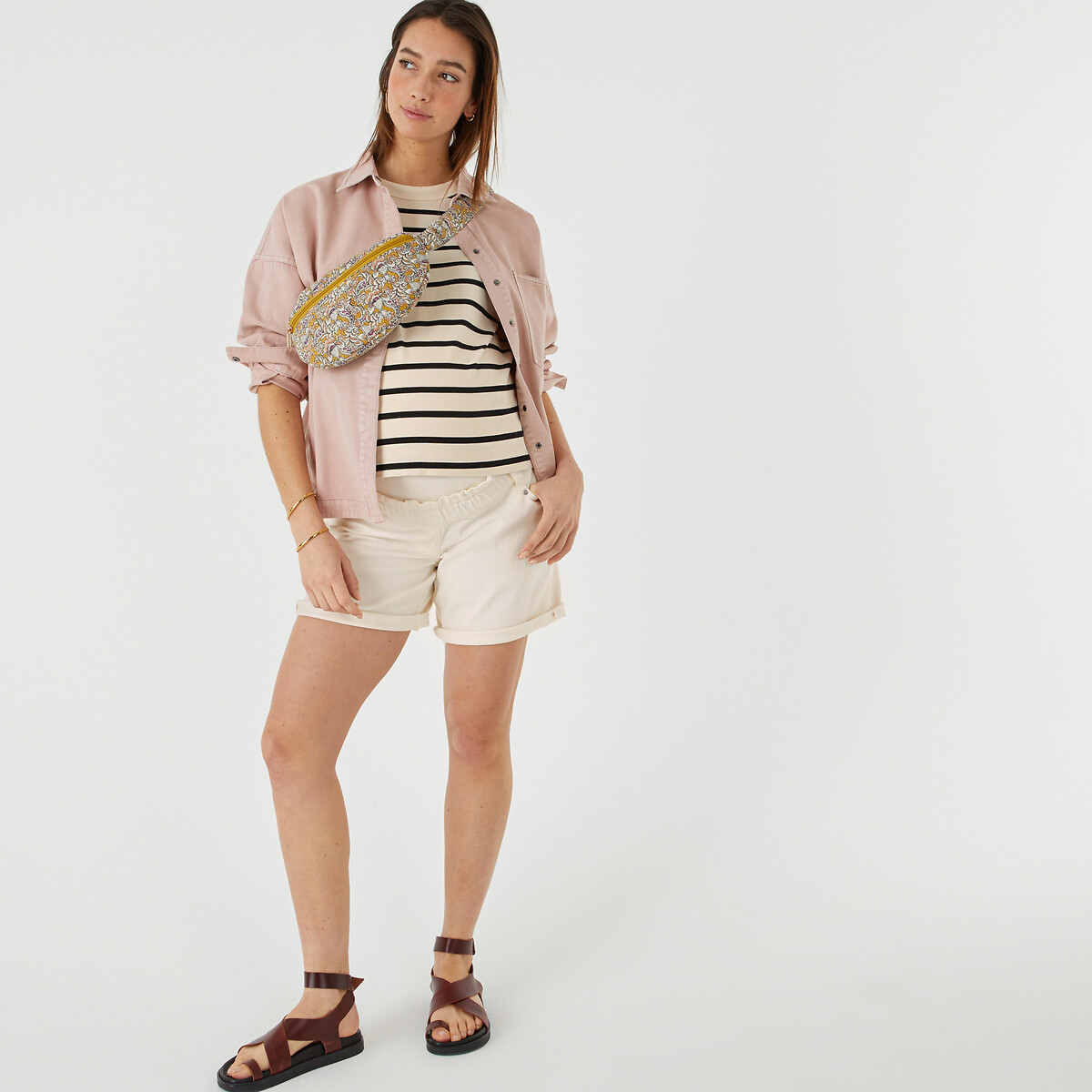 COLEÇÕES LA REDOUTE<br>Shorts de maternidade em jeans