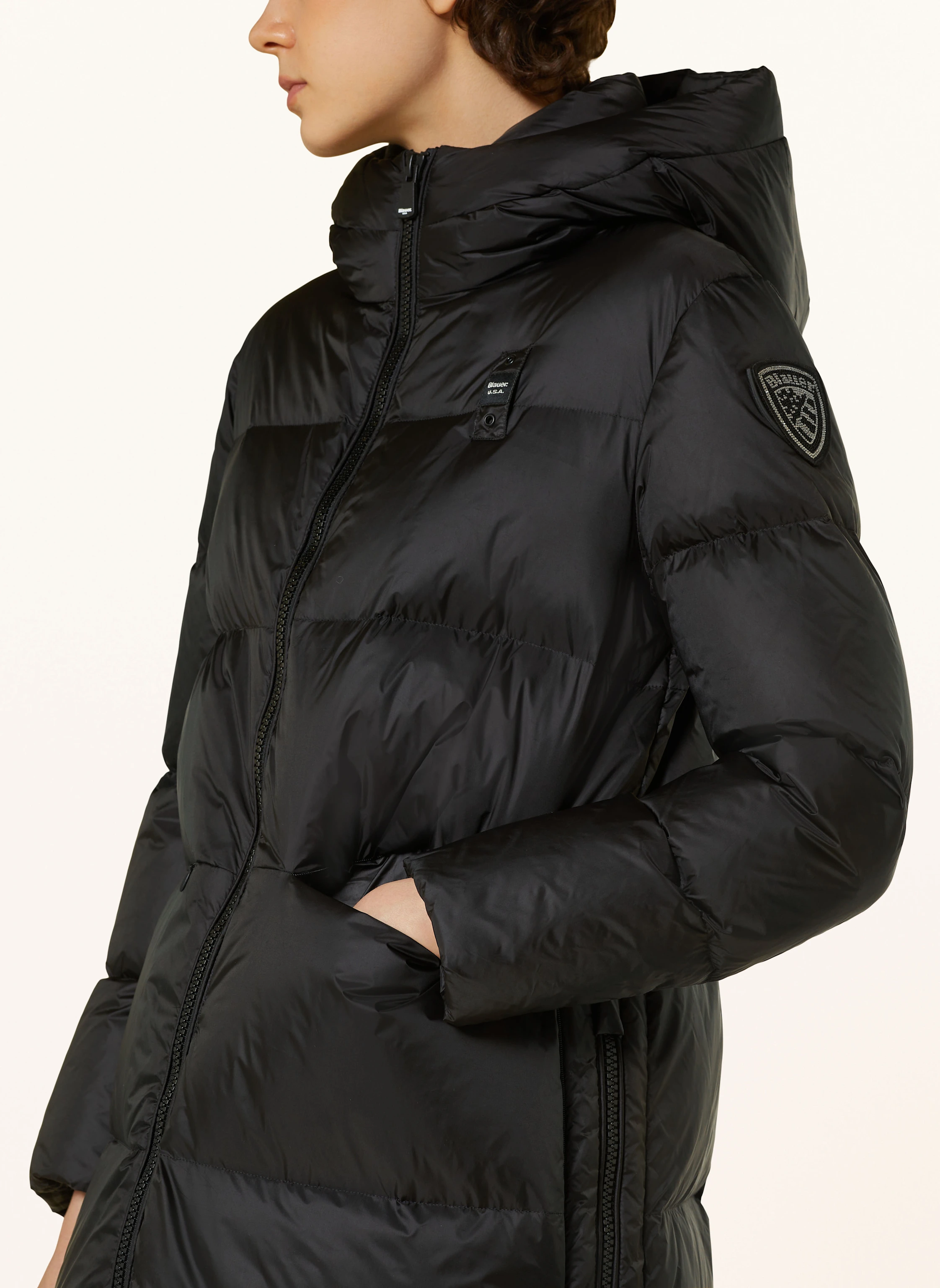 Blauer Daunenmantel CELIA