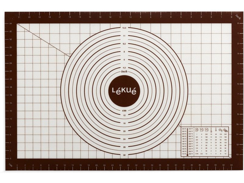 Lékué Backmatte mit Massangaben, Silikon, 60 x 40 cm Antihaft-Backmatte