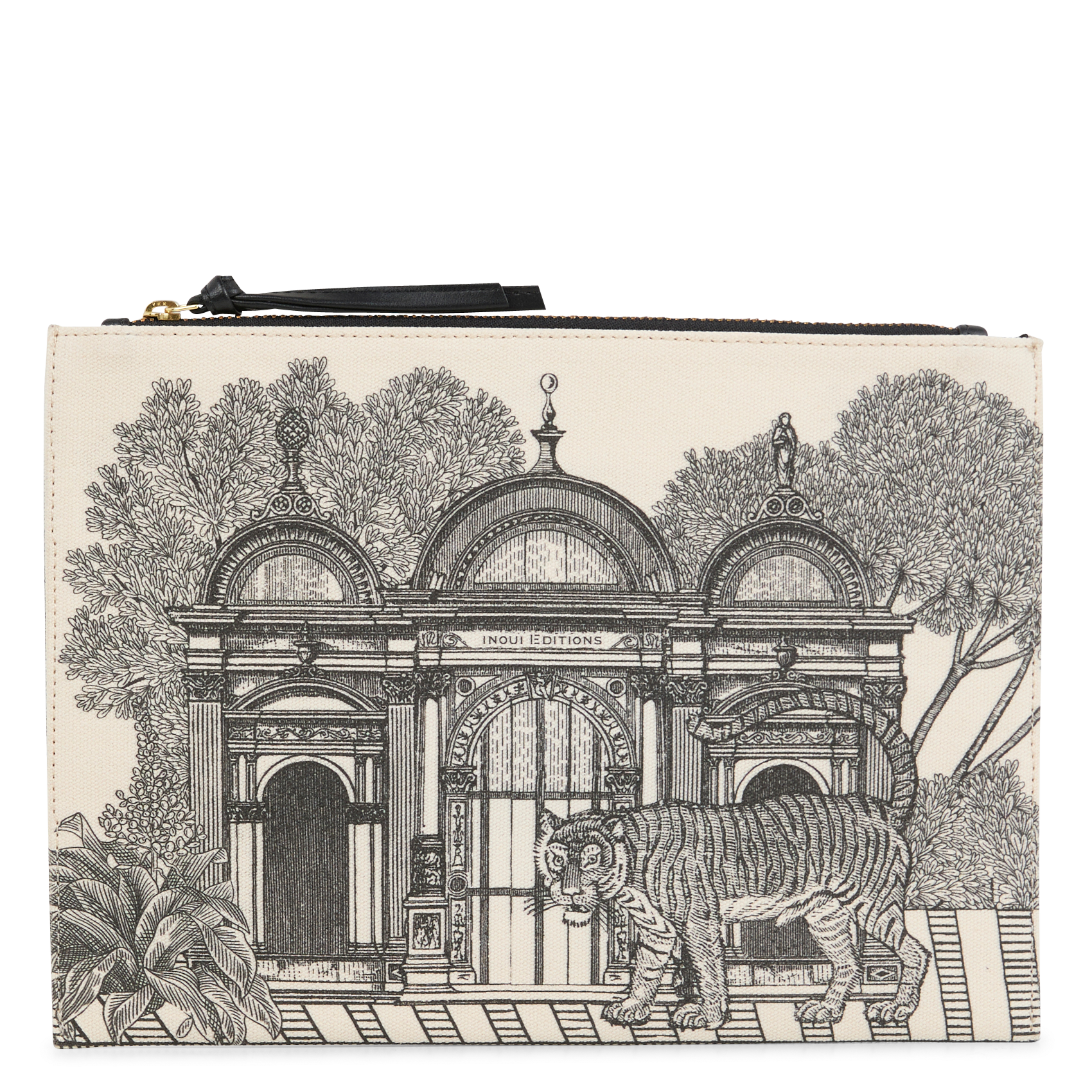 MIRAGE - Pochette imprimée en coton | Noir
