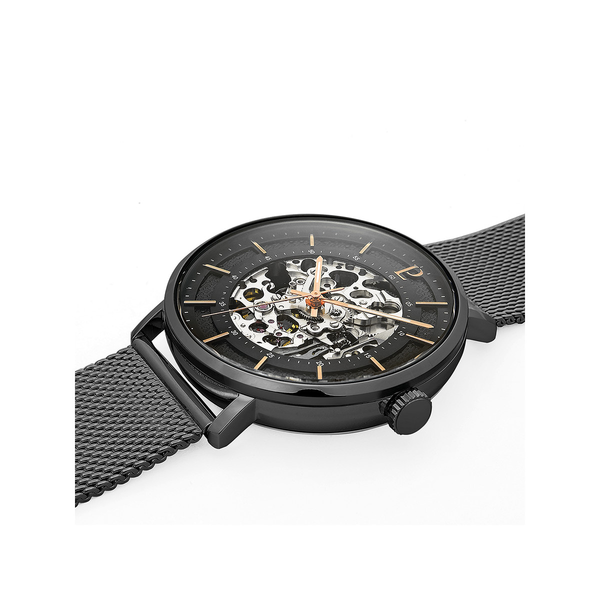 Montre Pierre Lannier homme automatique acier noir