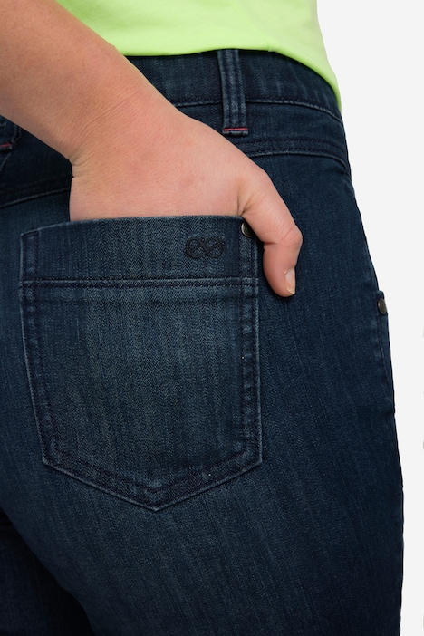 Jeans, Straight Denim, wide Leg, mit recyceltem Polyester
