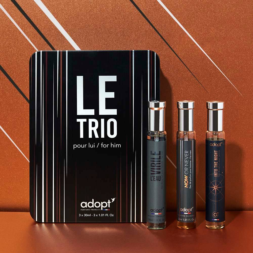 Le trio pour lui - Coffret en métal 3 eaux de parfum Now or never + L'eau virile + Into the night