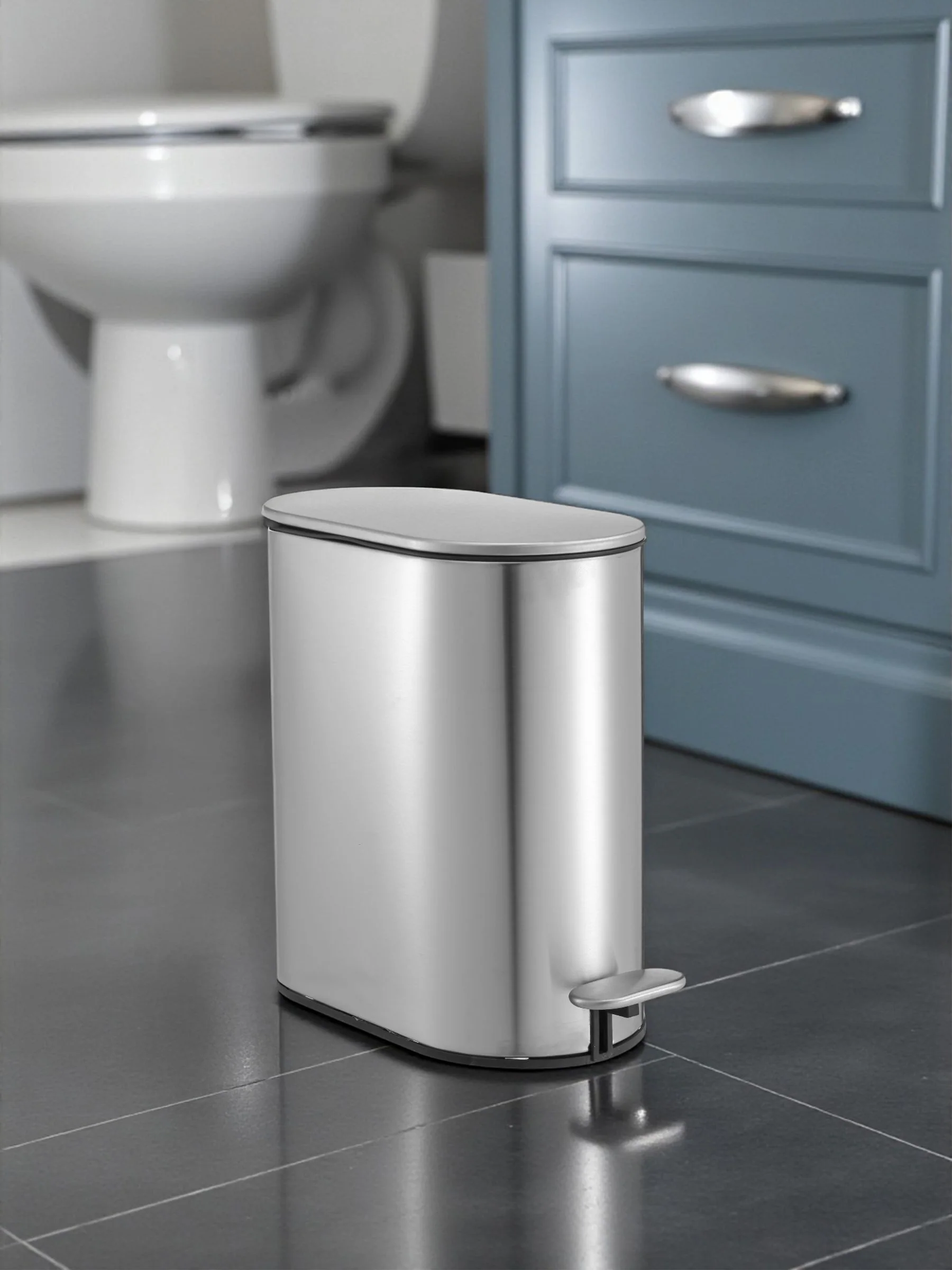 Showerdrape Fortuna 5L Soft Close Bathroom Pedal Bin and Toile Set
