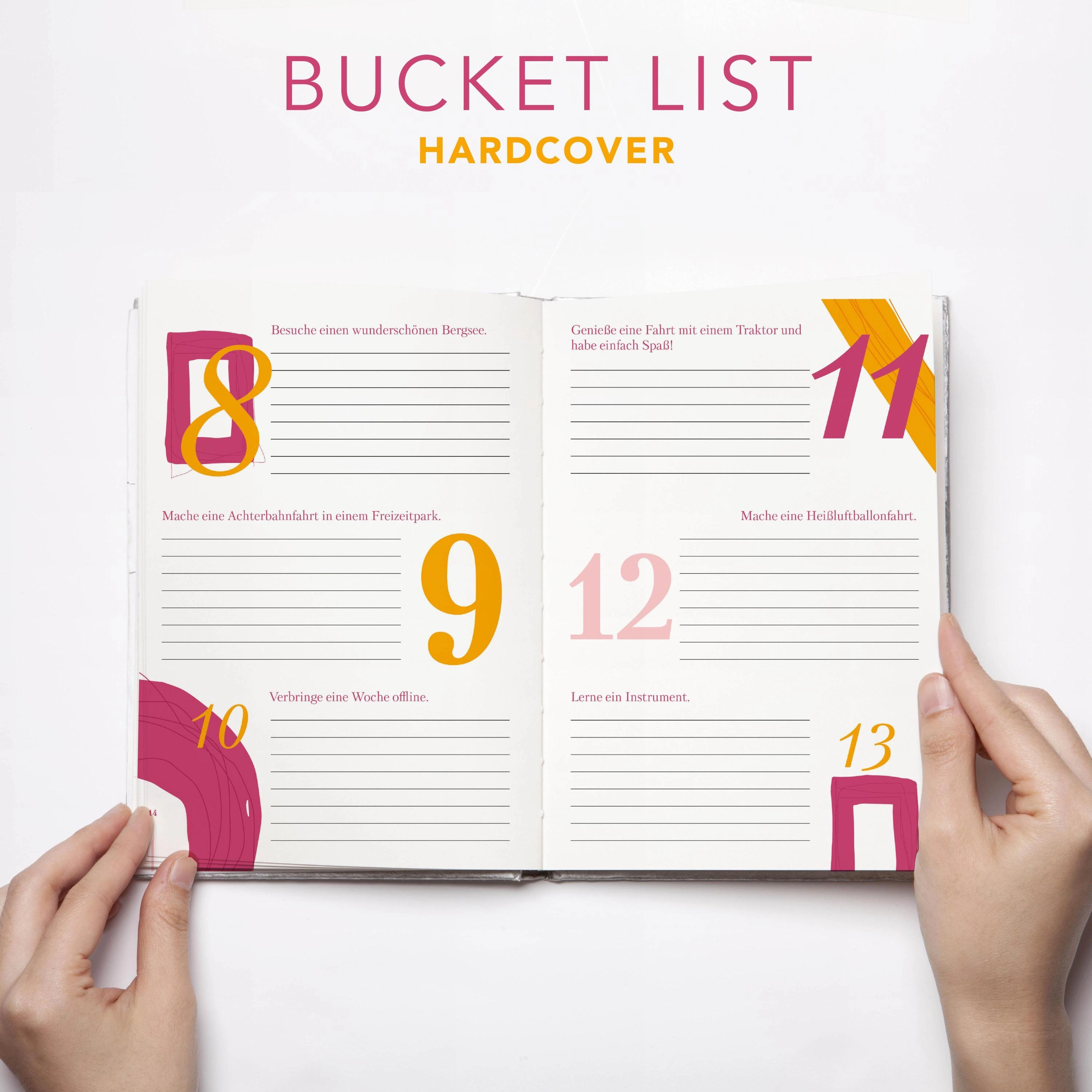 That's Me Bucket List | Das ultimative Bucket List Buch für ein erfülltes Leben | Das Ausfüllbuch für 100 unvergessliche Erlebnisse und Momente | 100 Dinge, die man im Leben getan haben muss