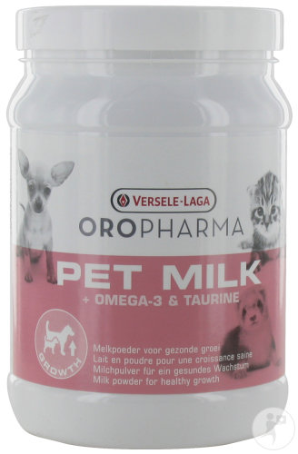 Oropharma Pet Milk Omega-3 Et Taurine Aliment D'Allaitement Poudre Chiots Chatons Et Furetons 400g