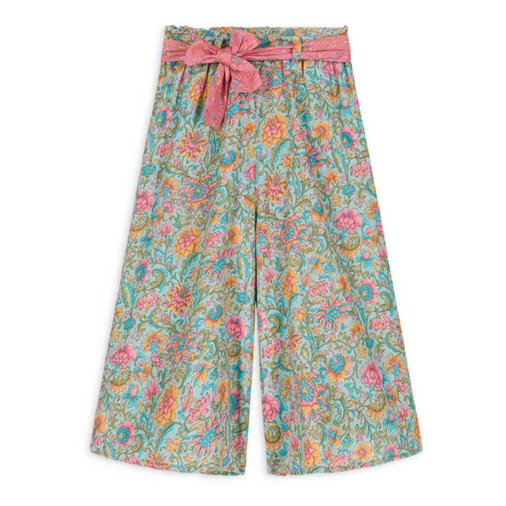 Louise Misha Jupe-culotte Amandine Fleurie | Bleu Vert