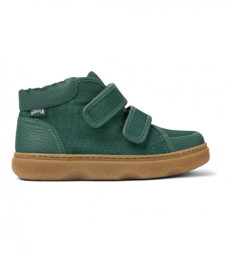 Tênis de couro verde Camper Kiddo