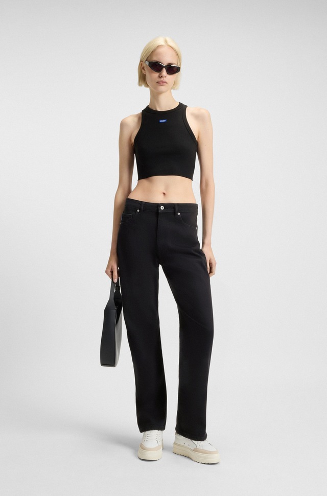 HUGO Blue Straight-Jeans »Elyah«, Straight Fit Jeans mit hoher Leibhöhe, Tall Länge 36
