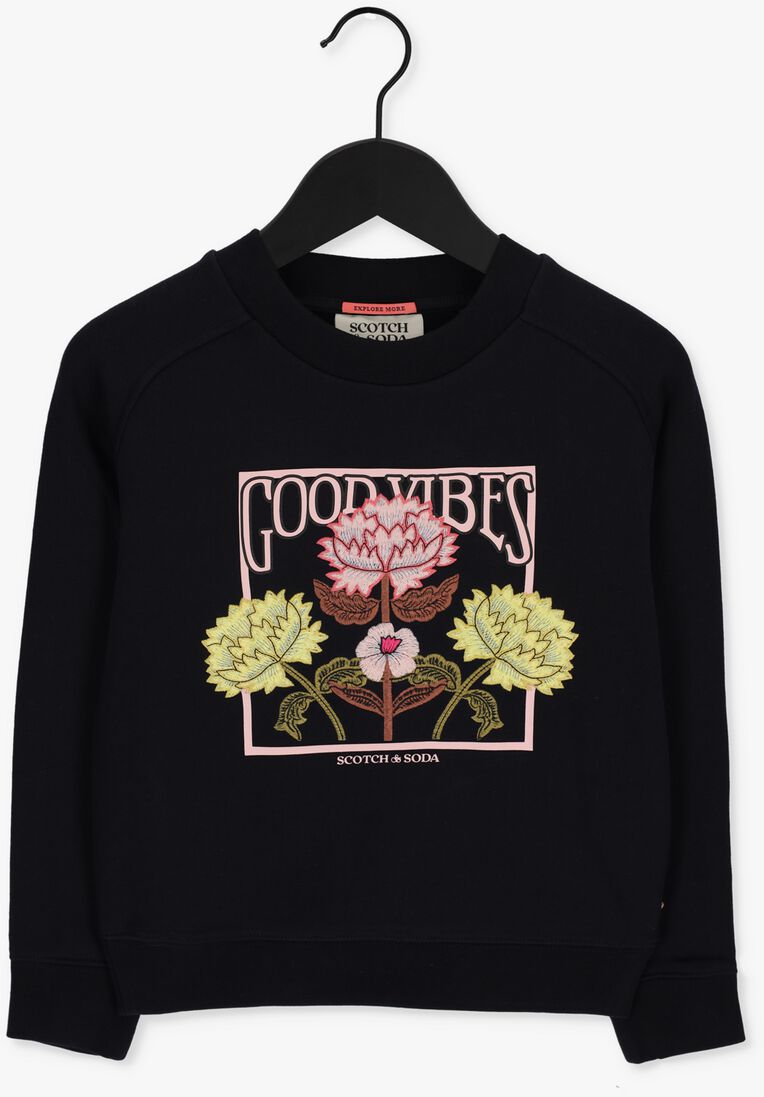 SCOTCH & SODA zwarte scotch & soda sweater 168143-22-fwgm-d40