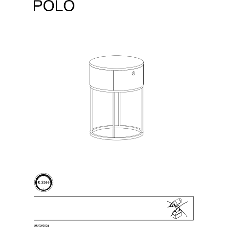 Polo natbord - hvid