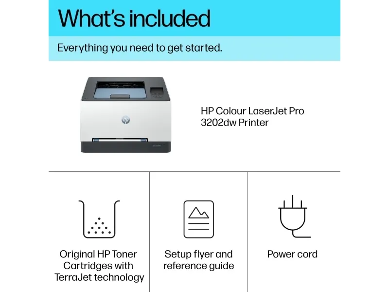 HP Color LaserJet Pro 3202dw - Printer - farve - Duplex - laser - A4/Legal - 600 x 600 dpi - op til 25 spm (mono) / op til 25 spm (farve) - kapacitet: 251 ark - Gigabit LAN, USB 2.0, Wi-Fi(ac)