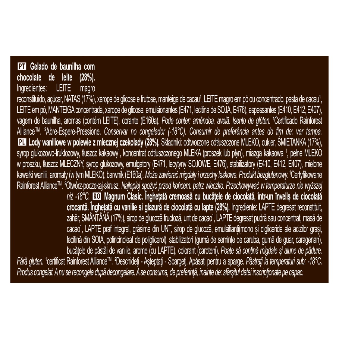 GELADO MAGNUM PINT CLÁSSICO 440ML