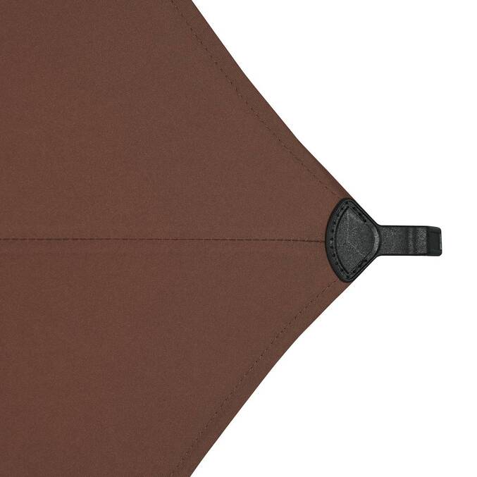 Parasol droit rond inclinable SOYA Acajou