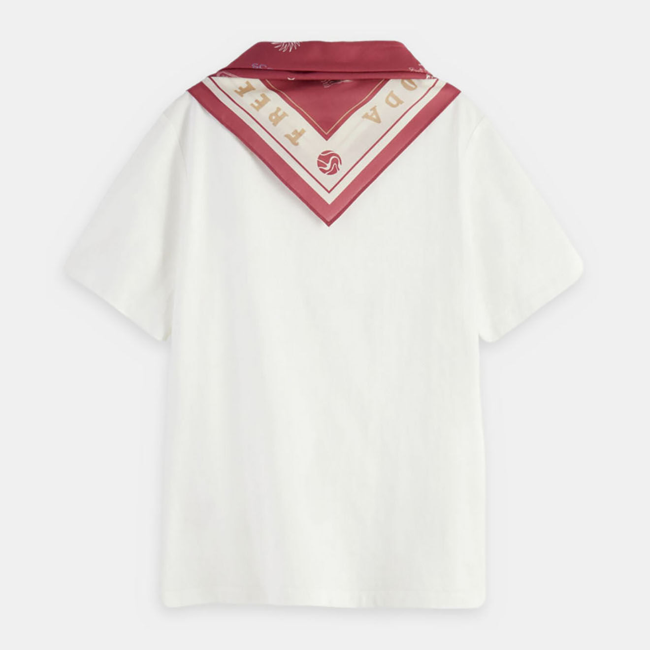 Scotch & Soda T-Shirt 100% Coton Bio Foulard blanc