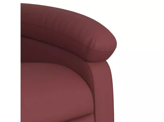 Fauteuil massant inclinable Rouge bordeaux Similicuir
