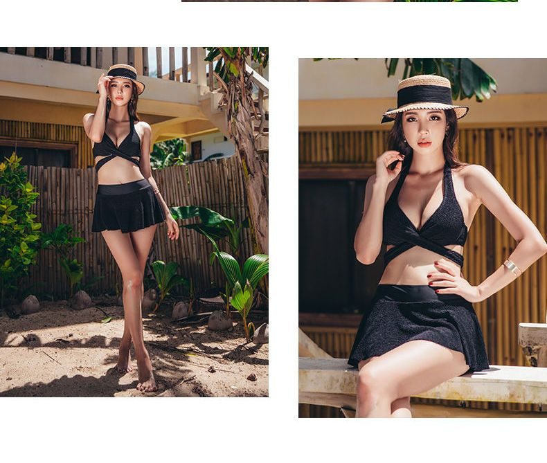 SANQI - Set: Wikkelbikinitop + zwemrok