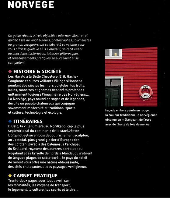 GALLIMARD - NORVEGE BIBLIOTHEQUE DU VOYAGEUR