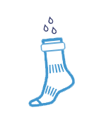 MAUTBY WARM WEATHER ANKLE wasserdichte Socken  black grey  XL=47-49