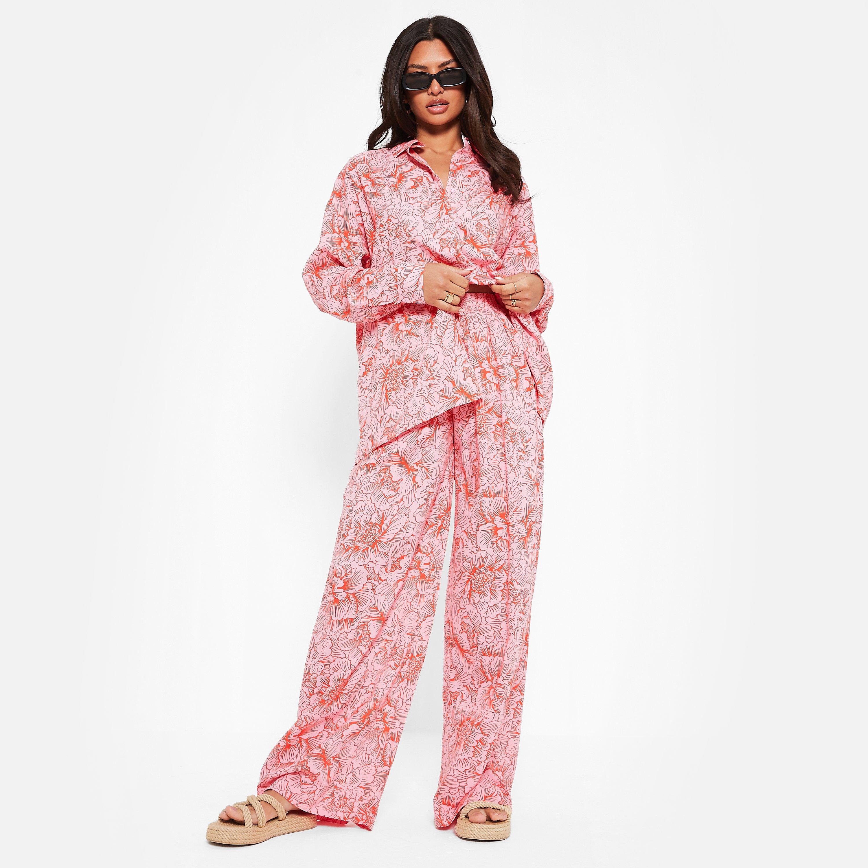 I Saw It First ISAWITFIRST Co Ord Woven Wide Leg Trousers