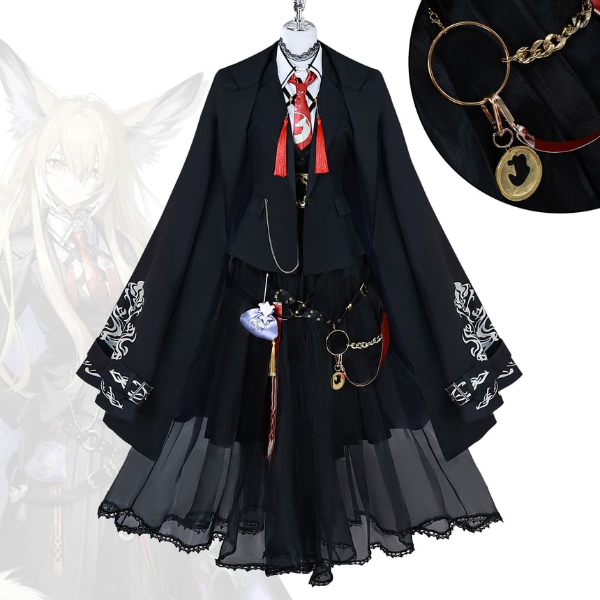 Custaplayu - Arknights Vulpisfoglia Cosplay Kostuumset / Pruik / Schoenen