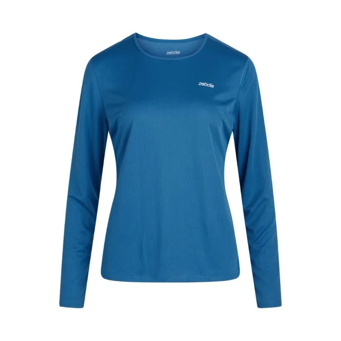 Zebdia Dame Mellemlag Sports LS Tee Blå