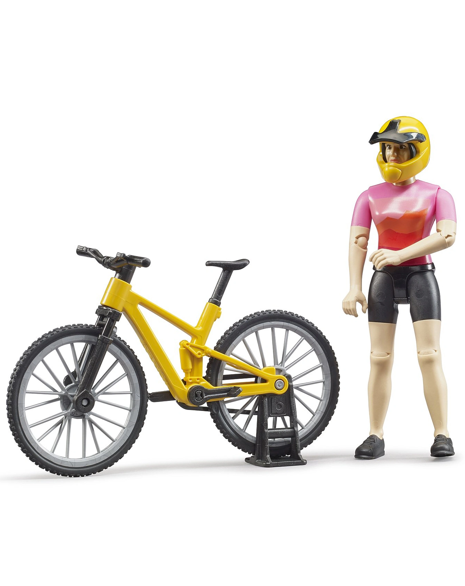 Bruder 63111 bworld Mountainbike mit Radfahrerin