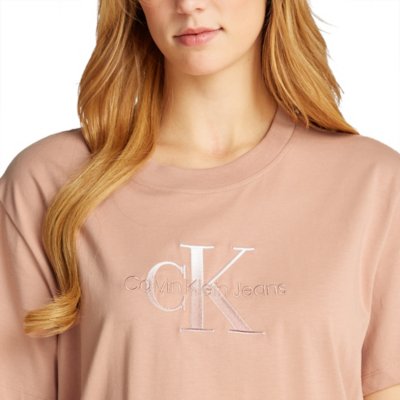 Tee-shirt à manches courtes femme Embroidered Monologo CALVIN KLEIN