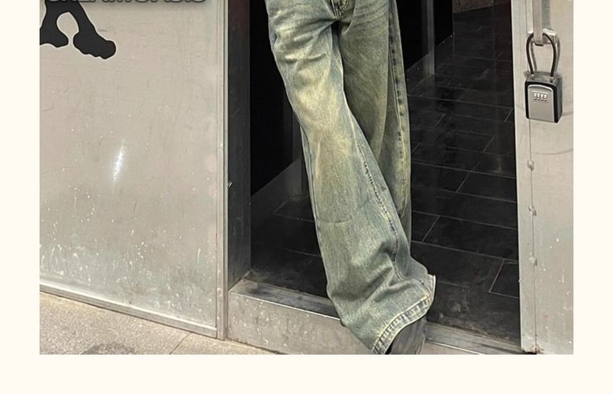Coline - Lage taille gewassen wijde jeans