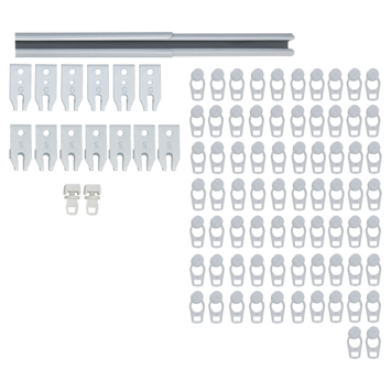 Intensions complete set uitschuifbare gordijnrail Plus wit 310-600 cm