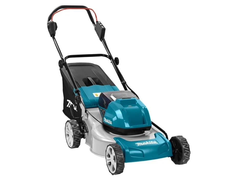 Makita Twin DLM460PT2 - Græsslåmaskine - ledningfri - 18 V - 5 Ah - 2 batterier - 2500-3300 opm - 46 cm - 25.3 kg