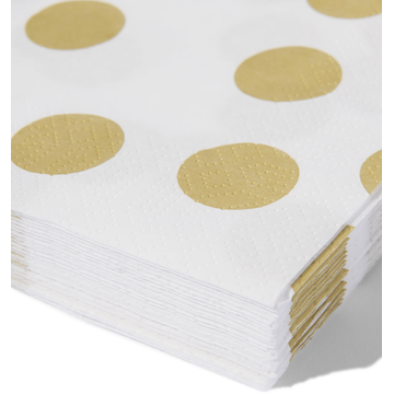 HEMA Servetten 33x33 Gouden Stip 20 Stuks
