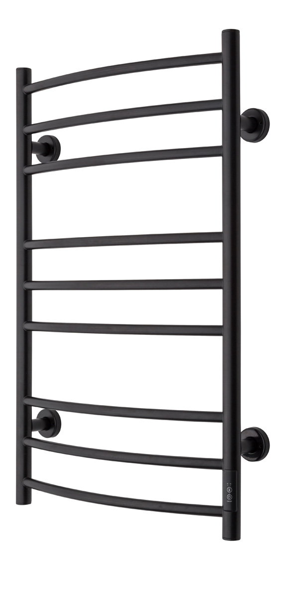 TVS Design Eldo 9 gebogen elektrische radiator zwart 120W 86x53cm