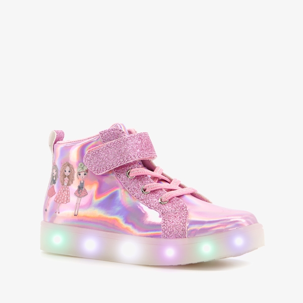 Blue Box hoge meisjes sneakers met lichtjes