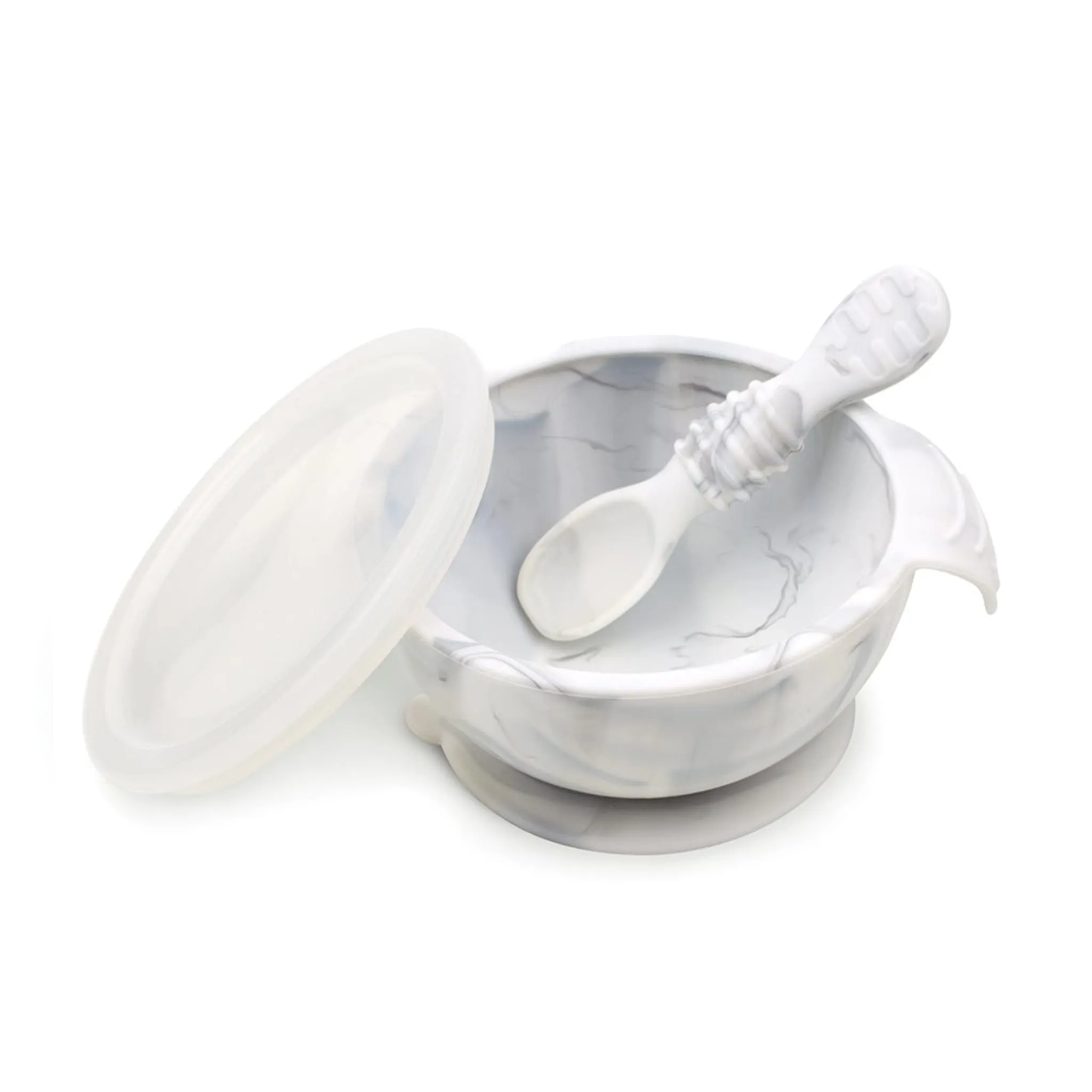 Bumkins Ensemble 3 Morceaux Vaiselle - Marbre Gris
