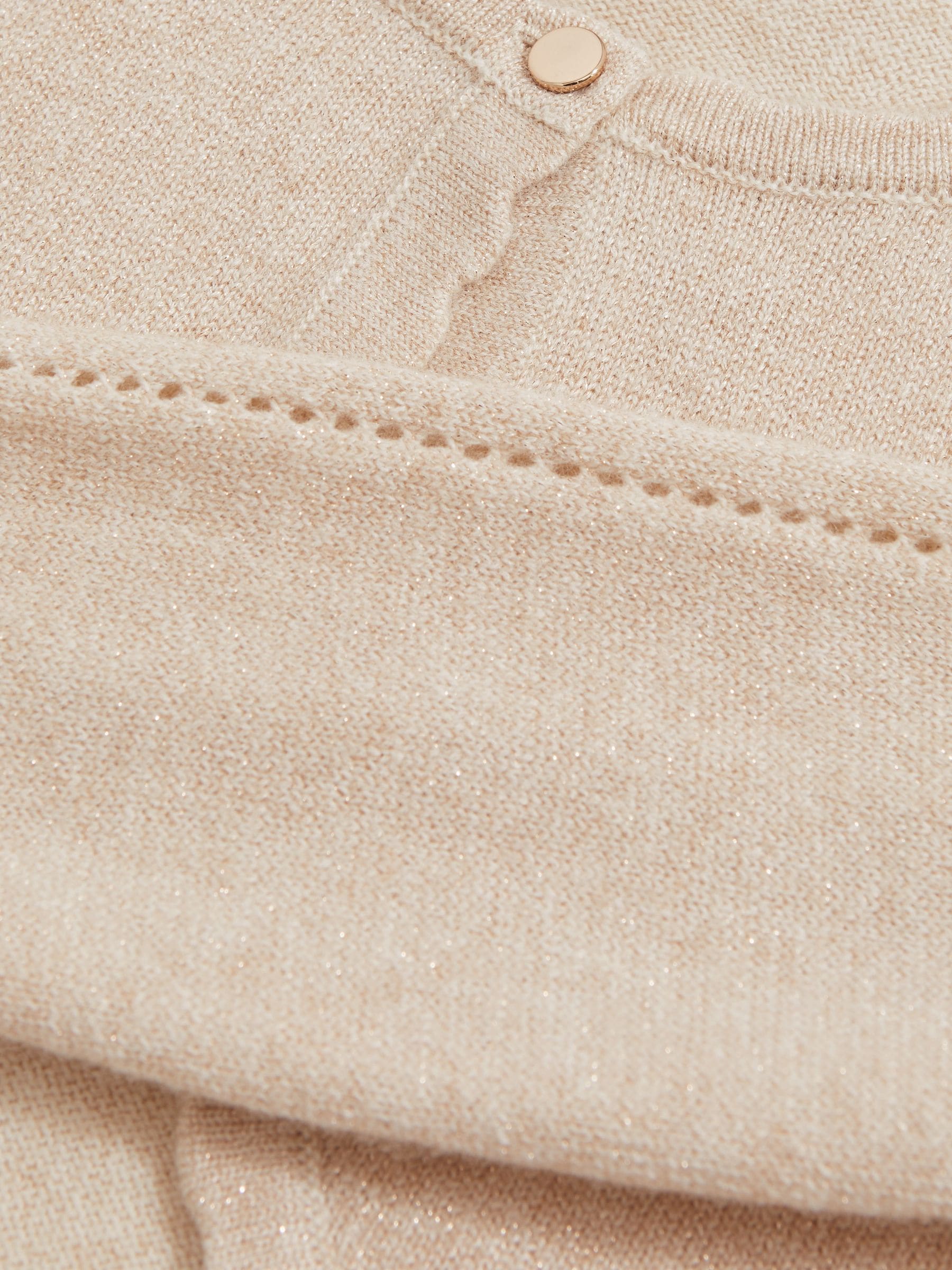 Reiss Abi Wool-Blend Metallic Bolero Cardigan