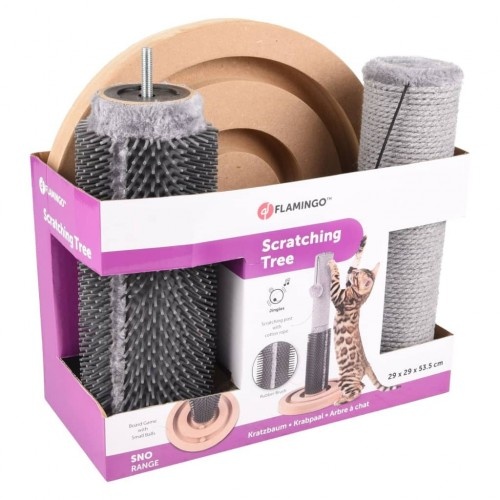 Poste arranhador para gato cinza escuro Flamingo Ayla