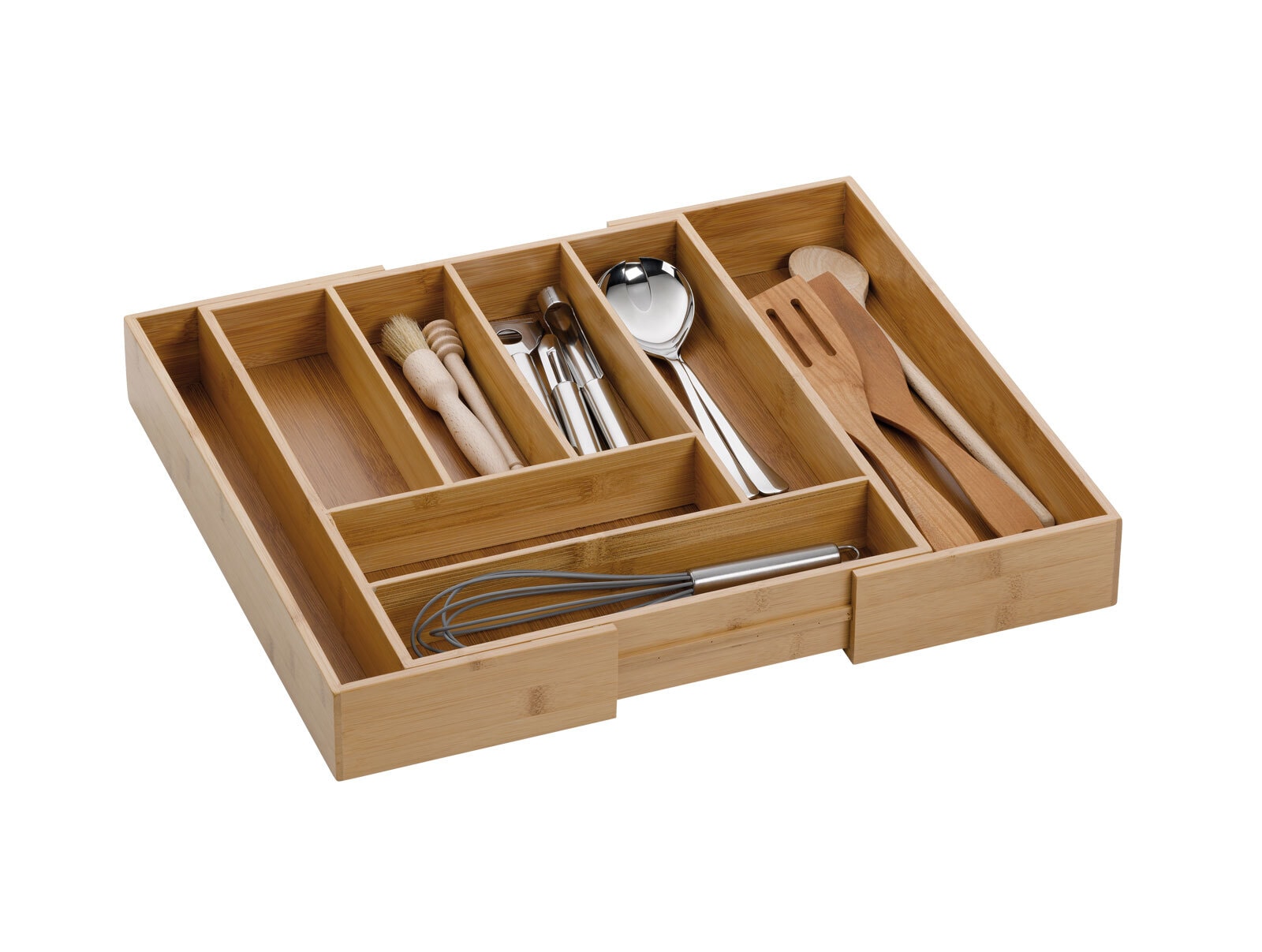 kela Besteckkasten KALMA 43 x 6,5 x 35 - 58 cm Bambus braun