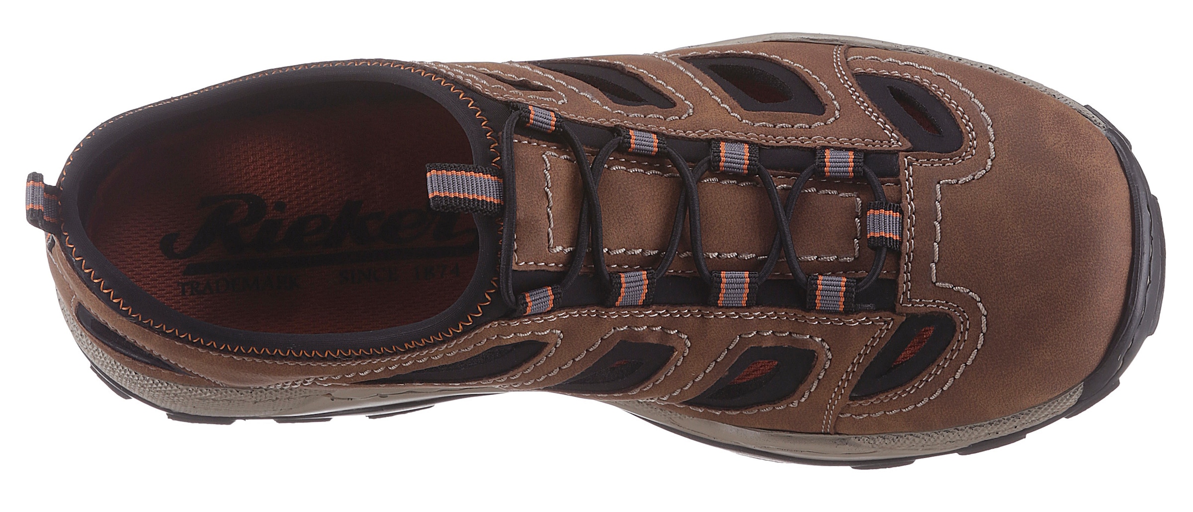 Rieker Slipper  Trekking Schuh, Sandale, Sommerschuh mit praktischem Gummizug