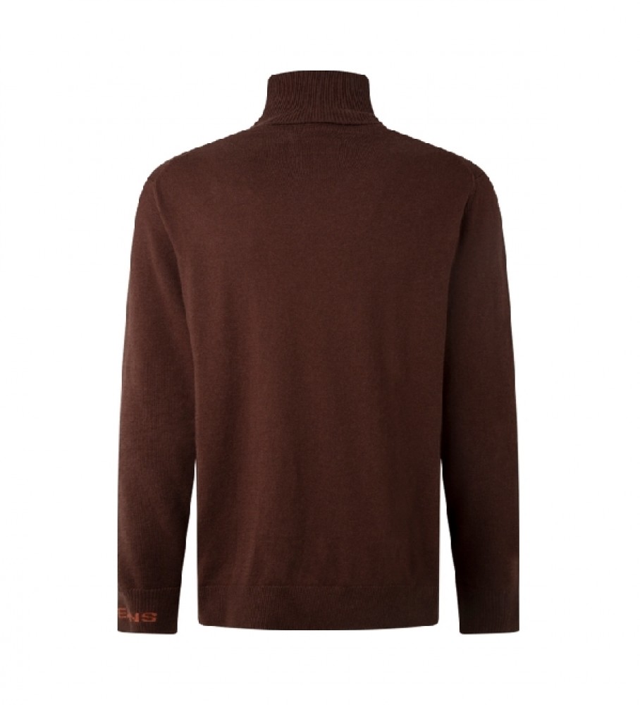 Camisa de gola alta Pepe Jeans Andre na cor bordô