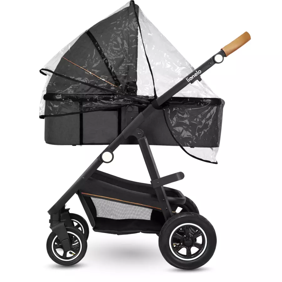 lionelo Kombikinderwagen Amber 3 in 1 Grey Graphite