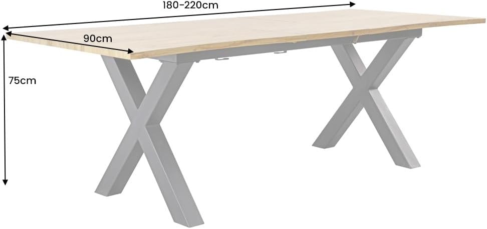 Riess Ambiente Ausziehbarer Esstisch WILD - 180-220cm - braun - Wildeichen-Optik mit Baumkante Design Tisch Esszimmer modern