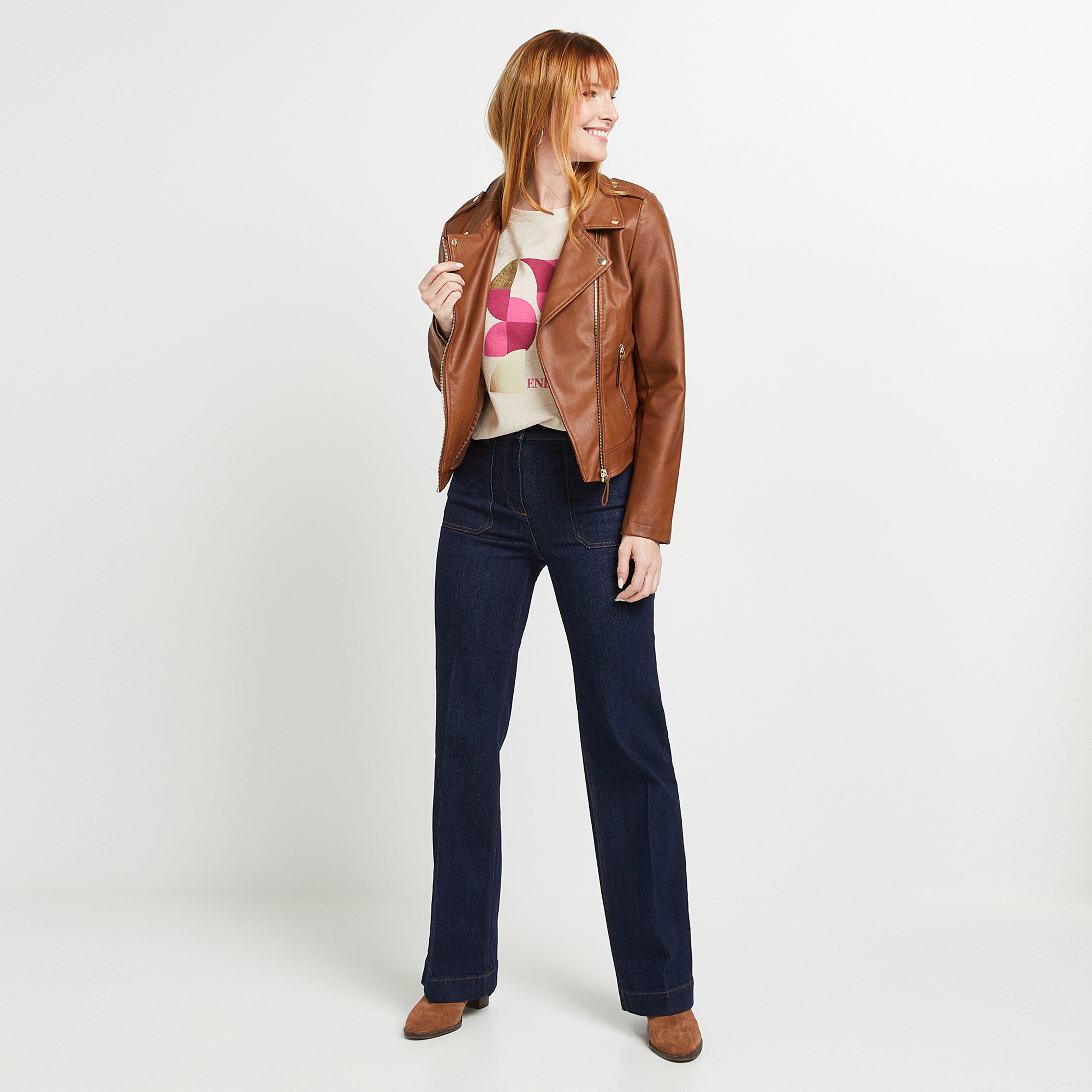 Sweat avec épaulettes femme - BEIGE