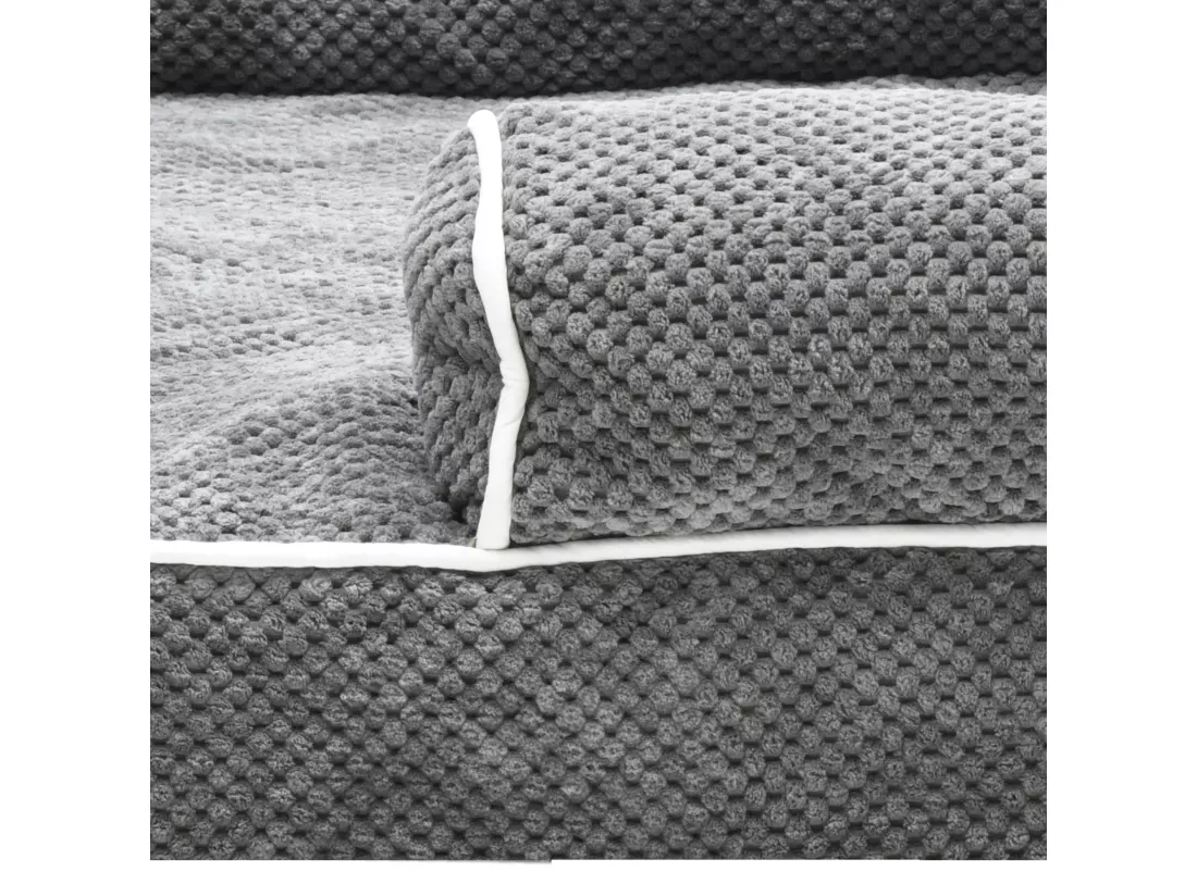 YITAHOME Panier - Grand Chien - Gris - Dehoussable - Orthopédique - lit Chien Géant - Matelas Lavable - 135x107cm
