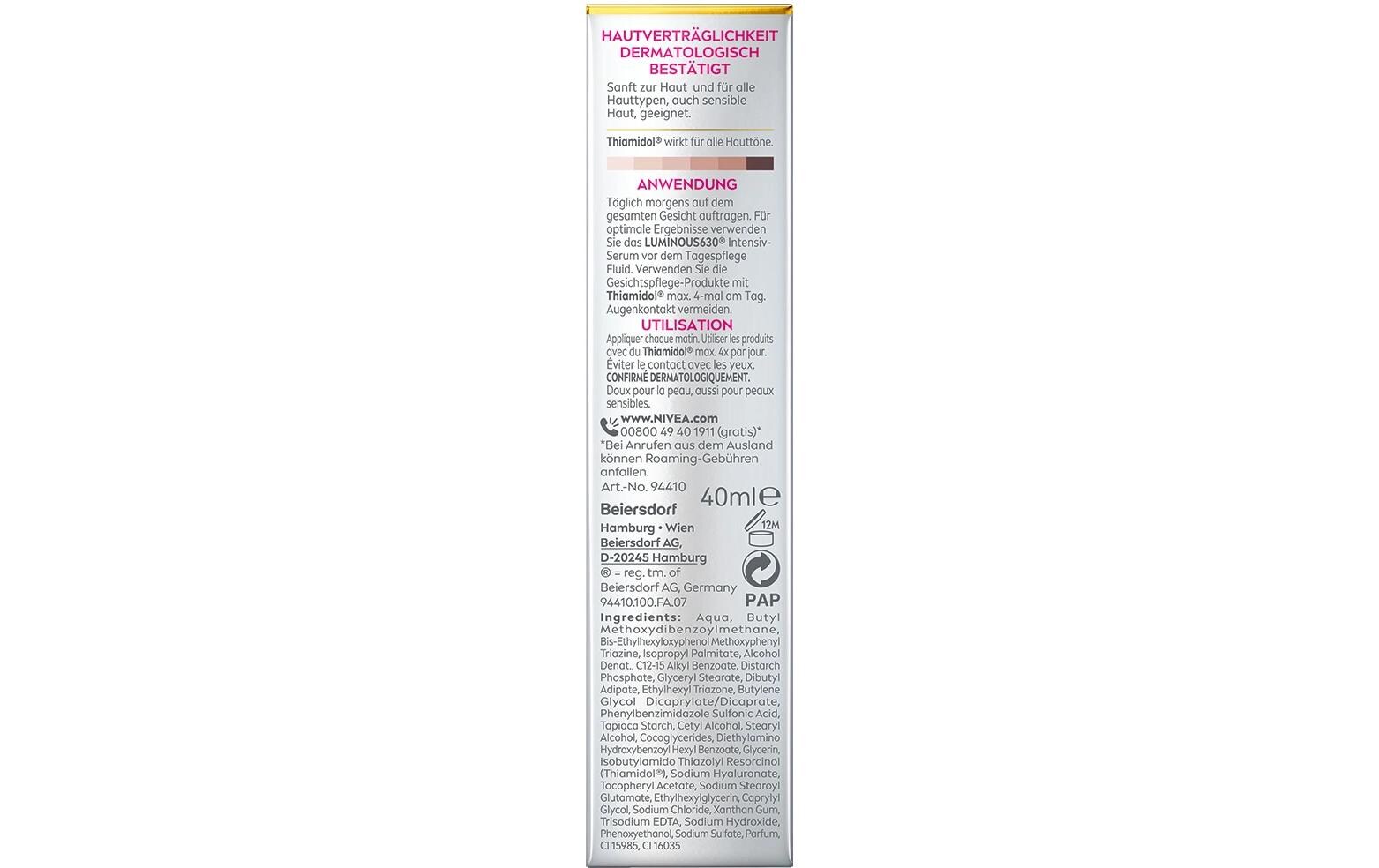 Gesichtsfluid Luminous Anti-Pigmentflecken 40 mlLuminous630 Anti-Pigmentflecken Tagesfluid LSF 50
