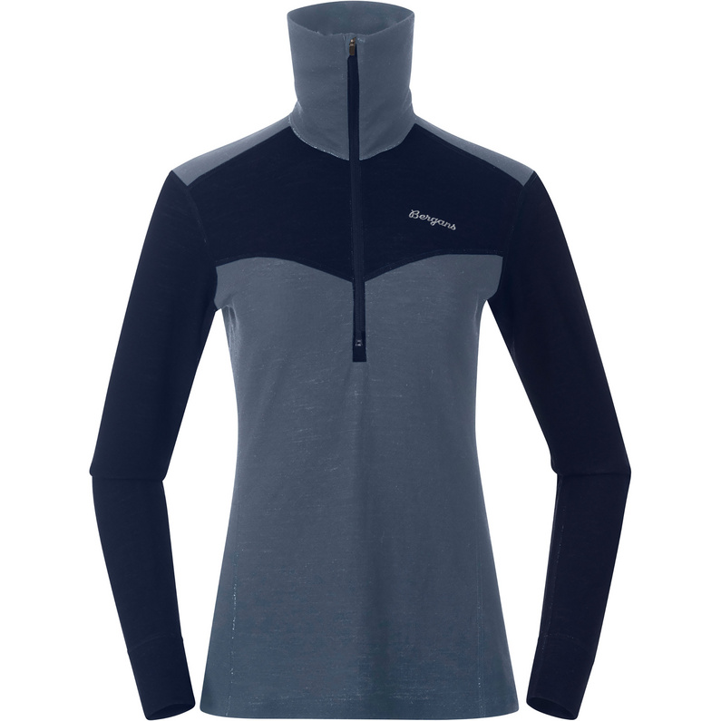 Bergans Damen Inner:Dual Merino Half Zip Longsleeve