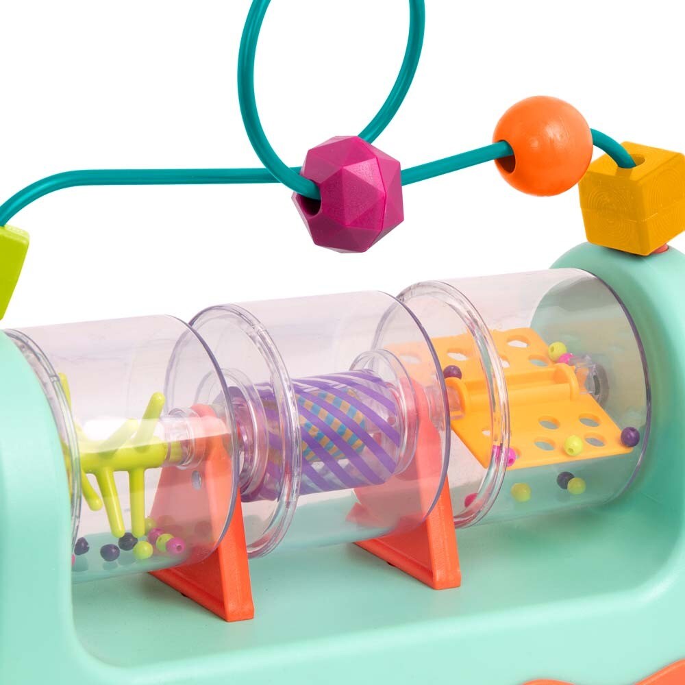 B.TOYS B. Spin & Roll - Motorikspielzeug türkis mit Perlenlabyrinth