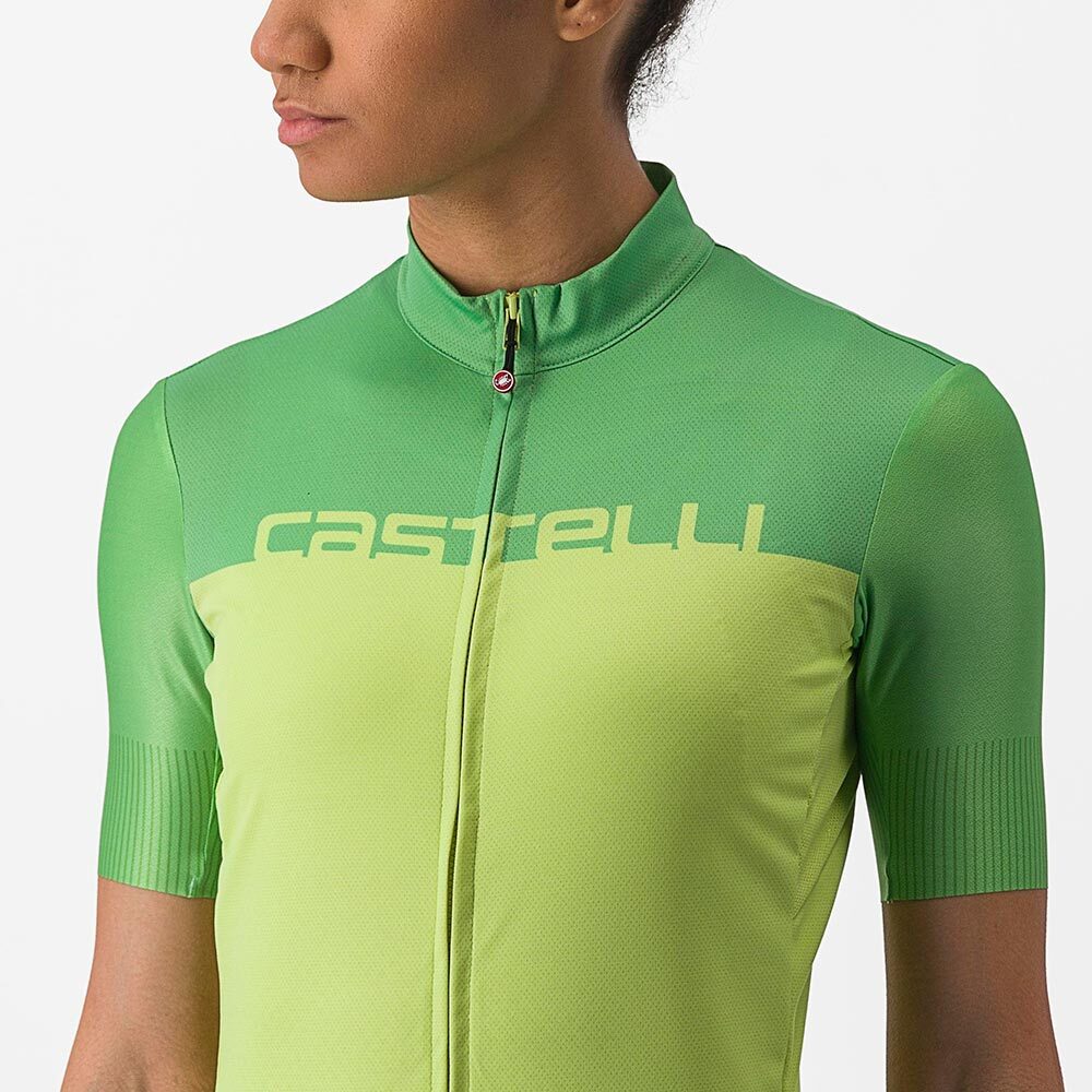 Castelli Velocissima Fietsshirt Korte Mouwen Lichtgroen/Groen Dames