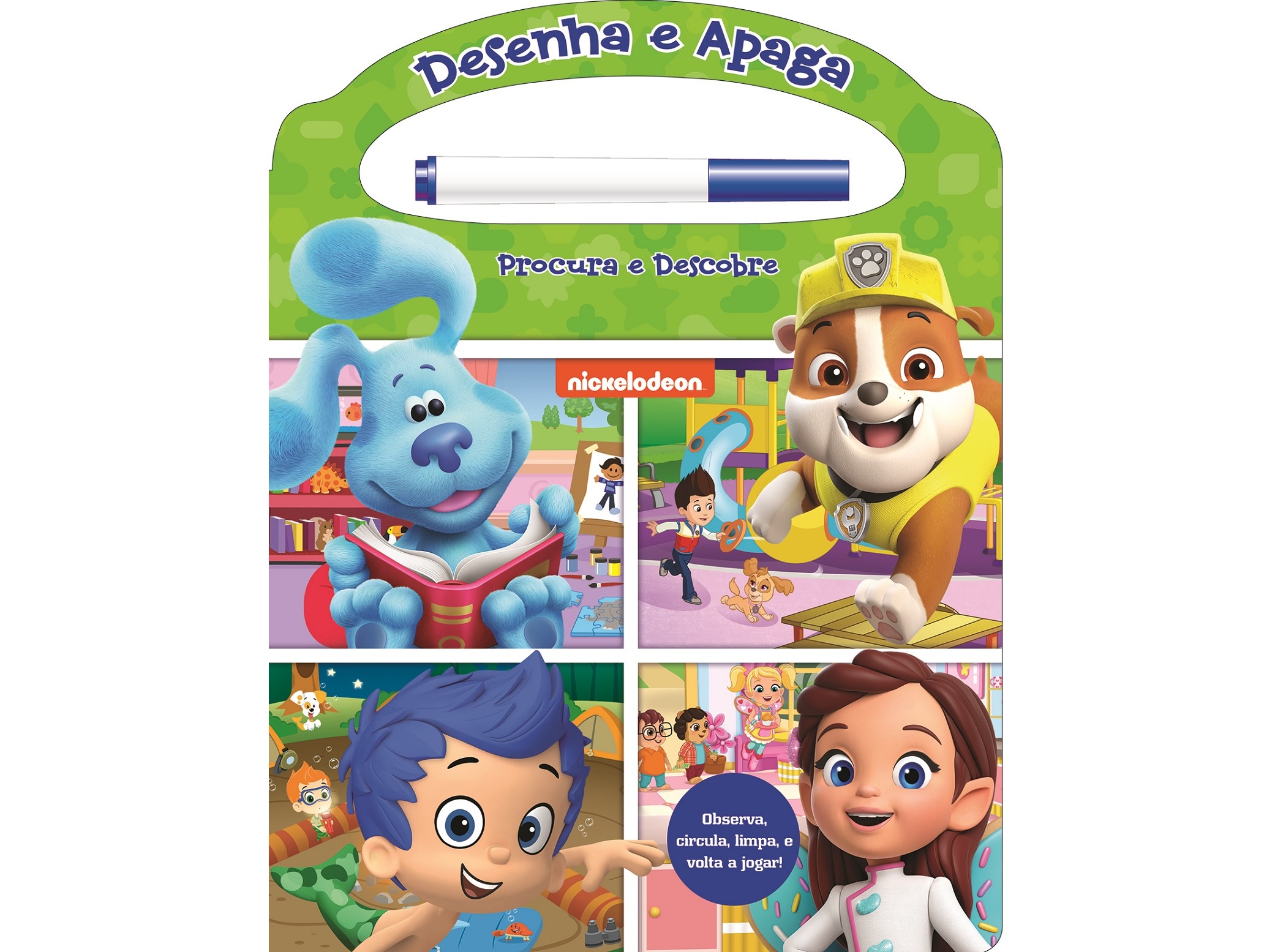 LIVRO NICKELODEON DESENHA E APAGA