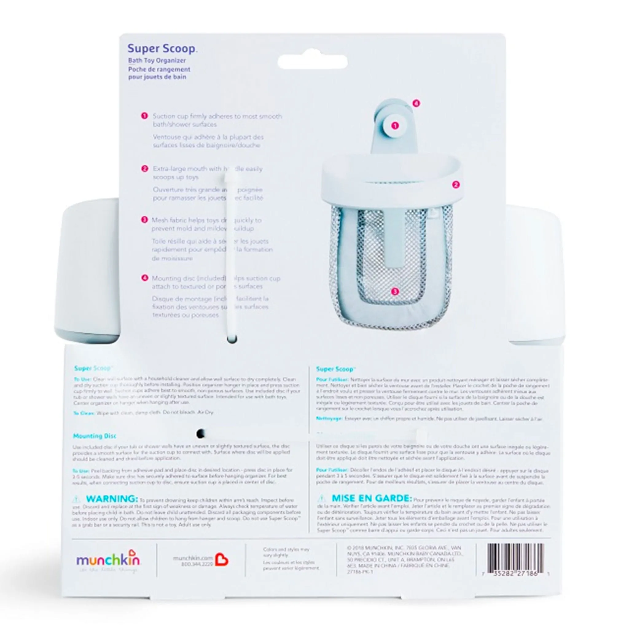 Munchkin Organisateur de Bain Gris